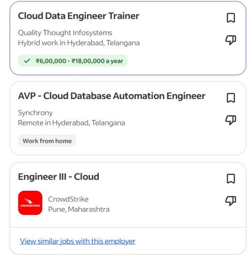 AI for Cloud Computing internship jobs in Thrissur