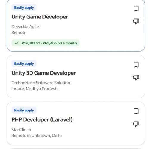 AI for Game Development internship jobs in Thrissur