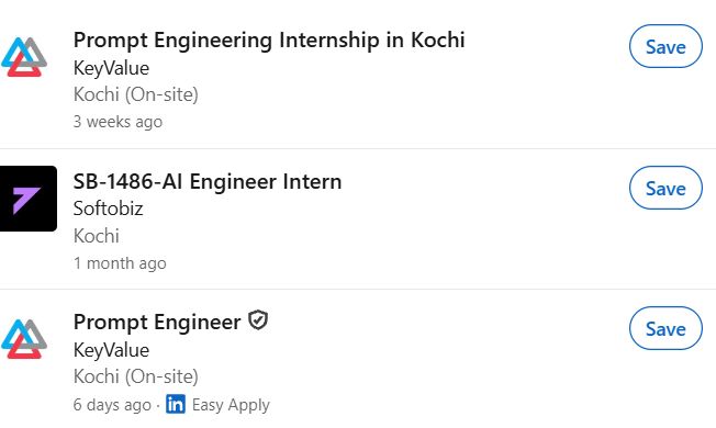 AI for Students internship jobs in Cochin