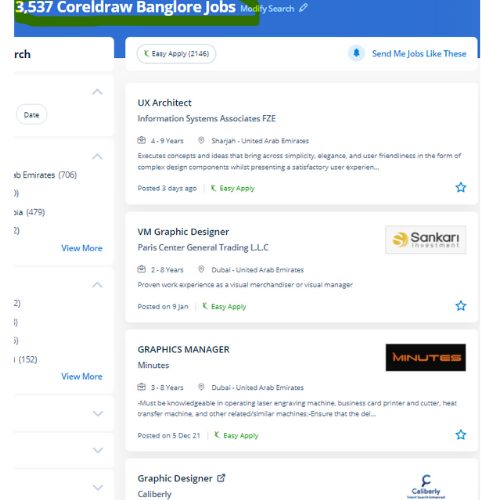 CorelDRAW internship jobs in Trivandrum