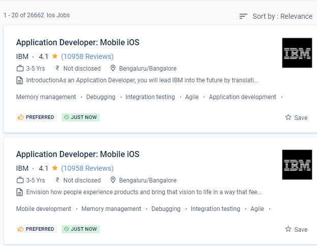 iOS internship jobs in Trivandrum