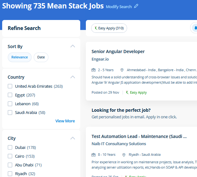Mean Stack Development internship jobs in Trivandrum