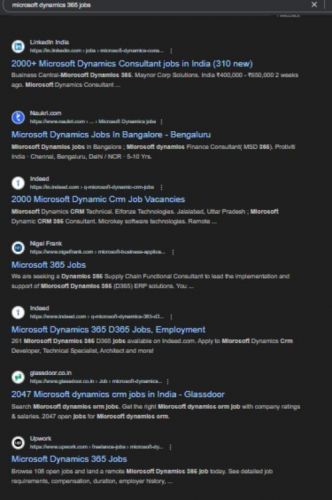 Microsoft Dynamics 365 internship jobs in Trivandrum
