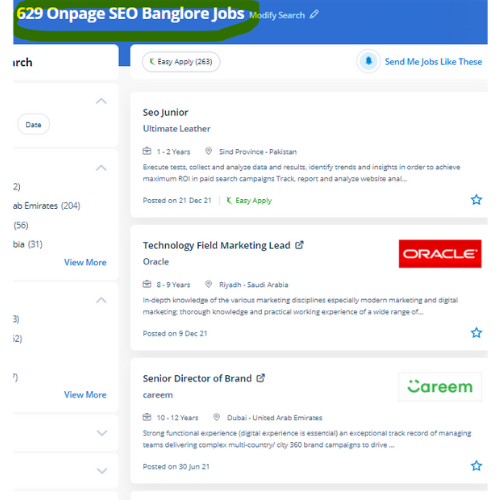 On-Page SEO internship jobs in Trivandrum